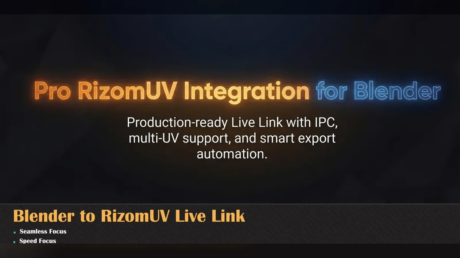Blender to RizomUV Live Link — preview 3