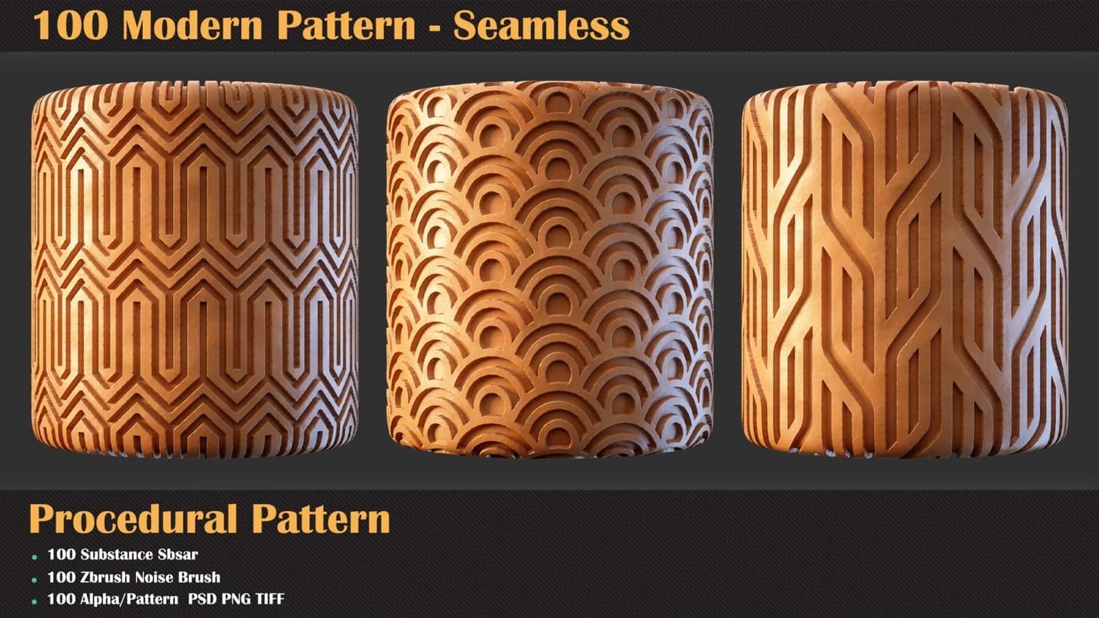 100 Modern Seamless Pattern and Brush — preview 3