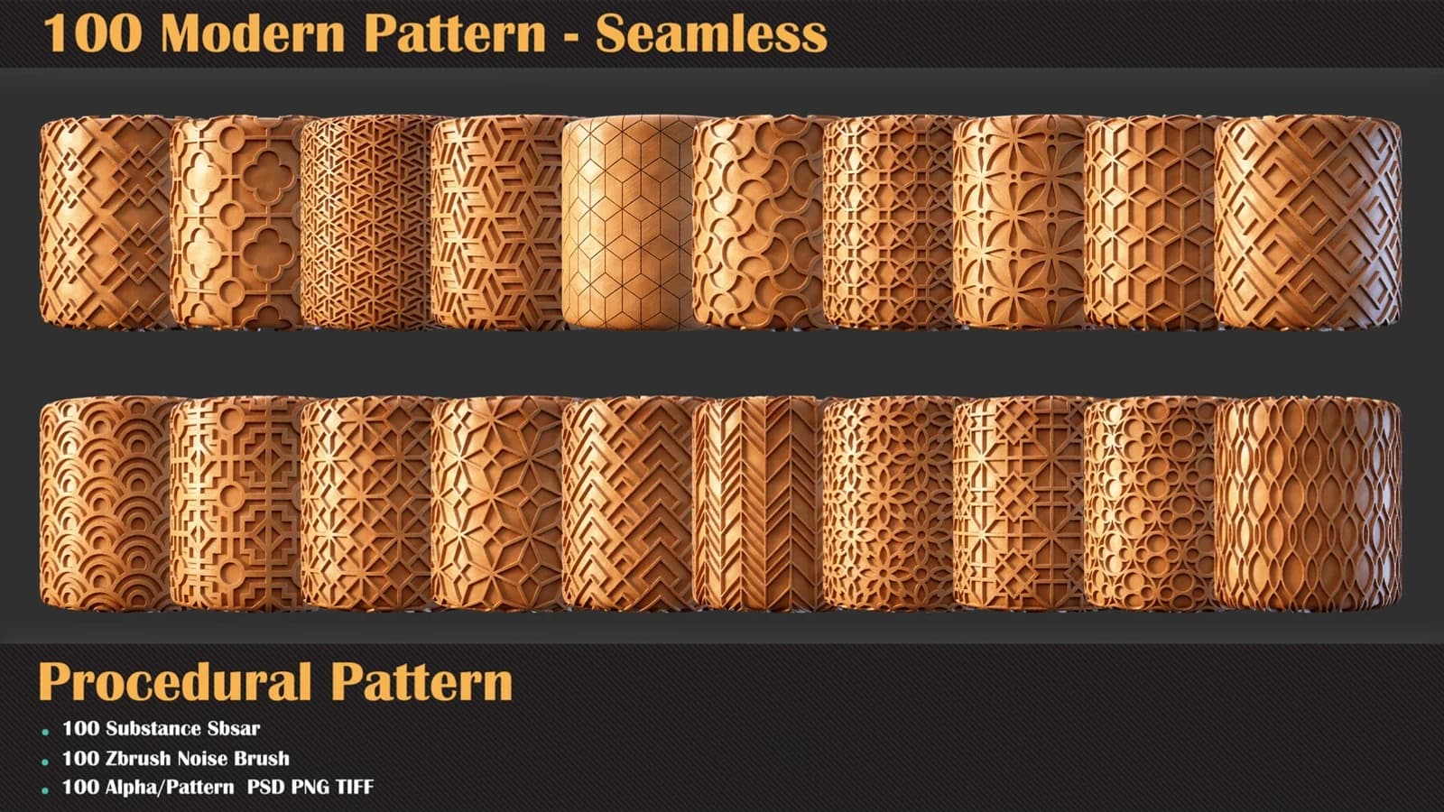 100 Modern Seamless Pattern and Brush — preview 5