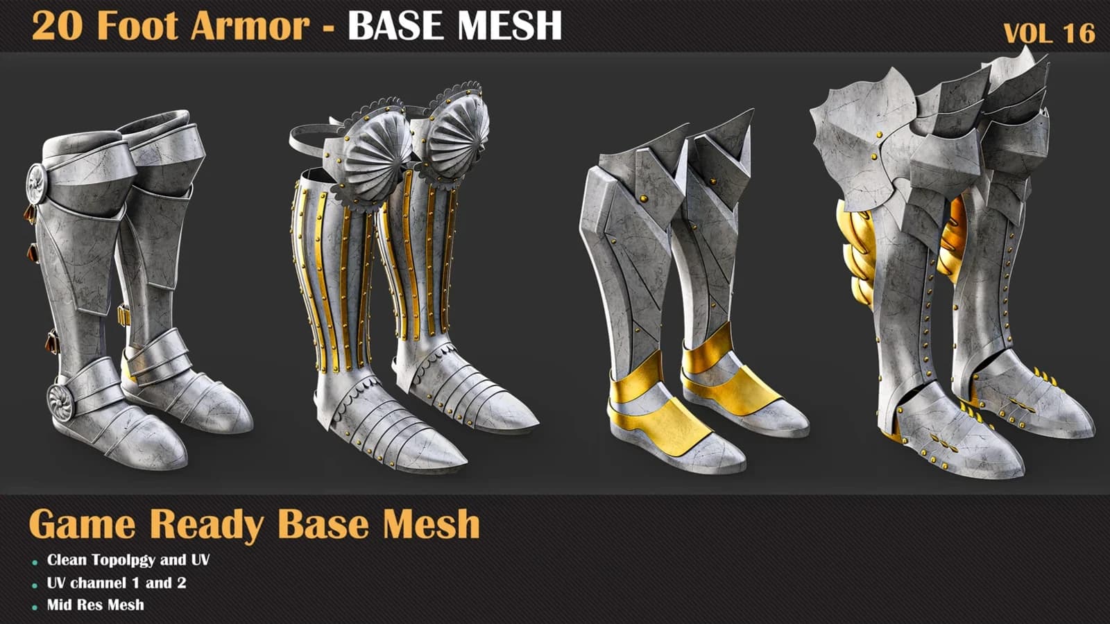 20 Foot Armor Base Mesh — VOL 16 — preview 4
