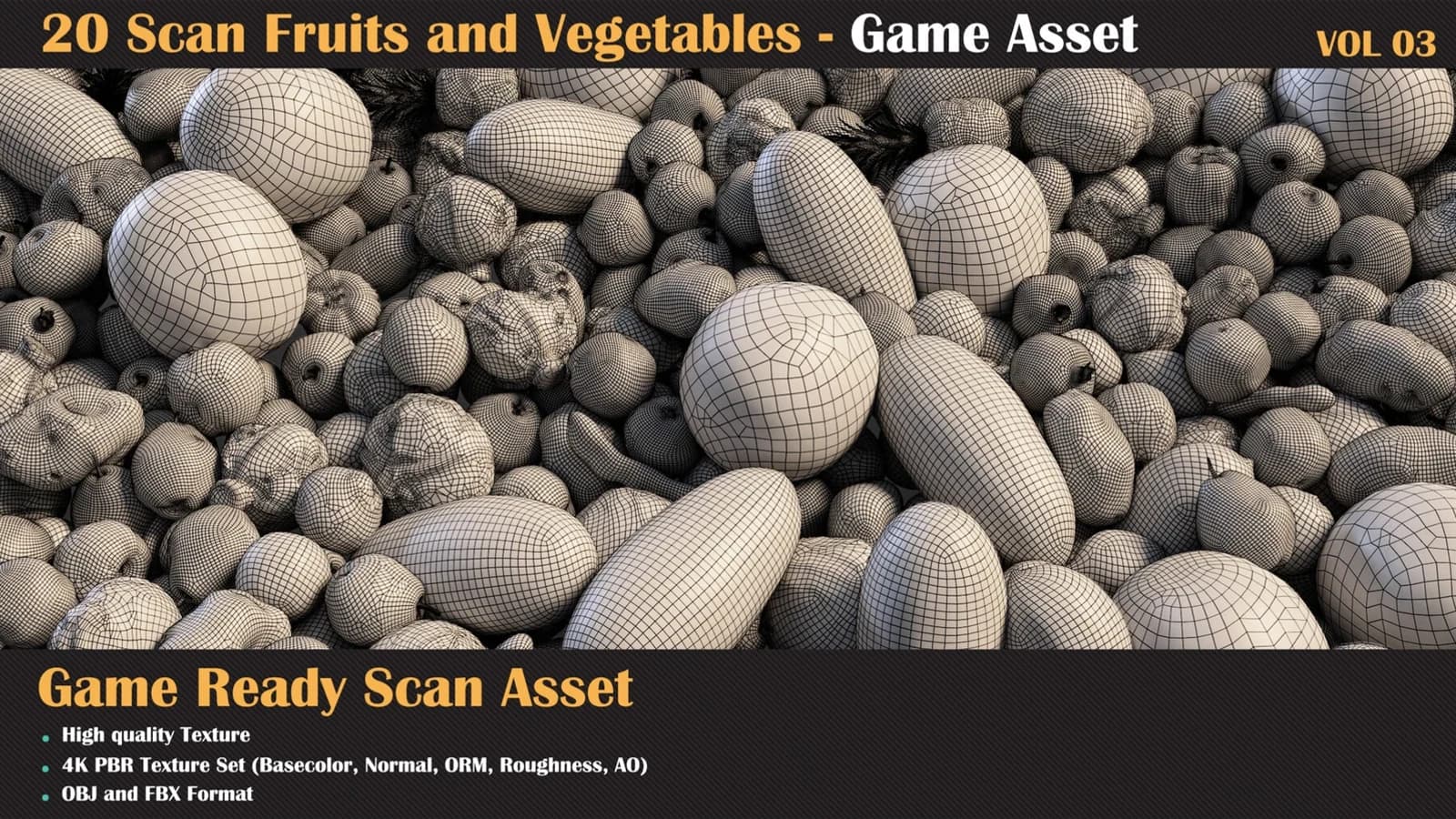 20 Fruit and Vegetation Scan Model — VOL 03 — preview 3