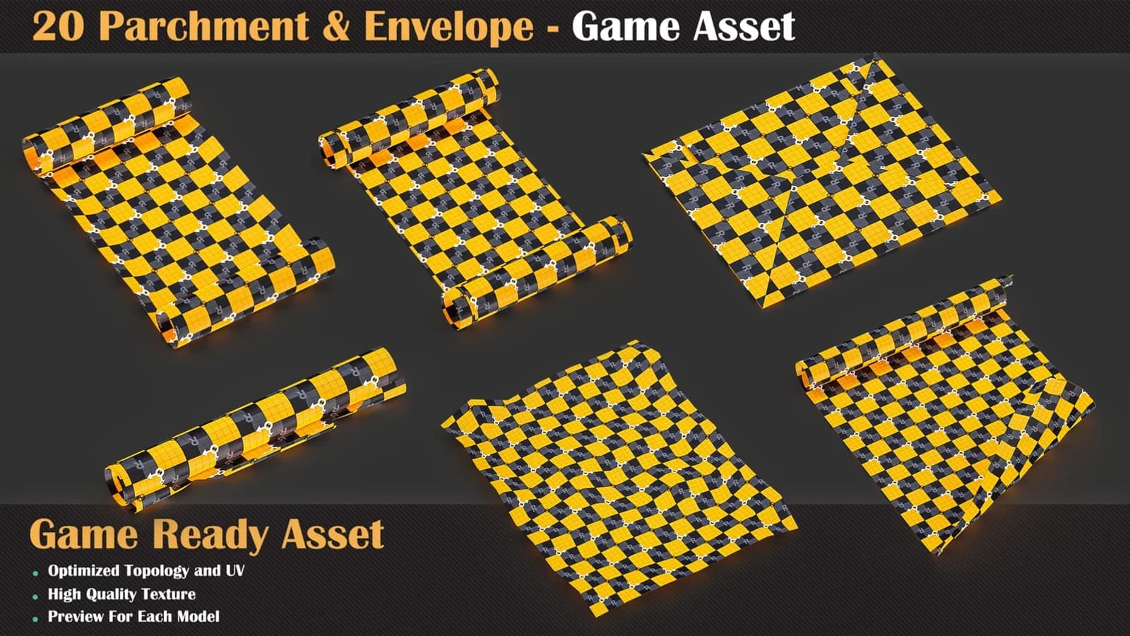 20 Parchment & Envelope - Game Asset — preview 2