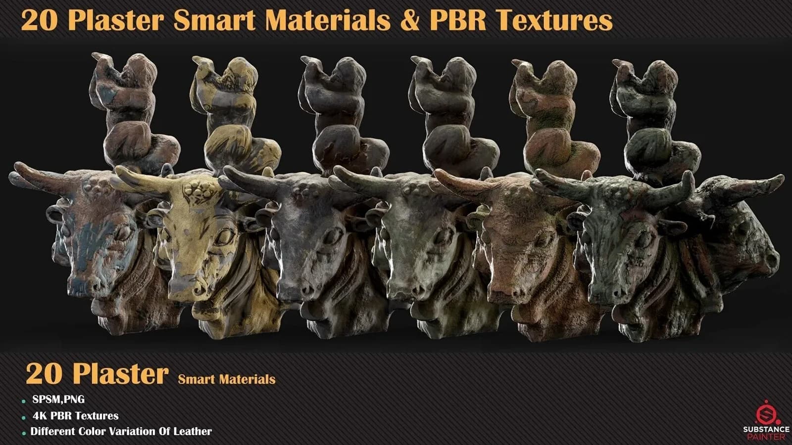 20 Plaster Smart Materials + PBR Textures — VOL 05 — preview 4