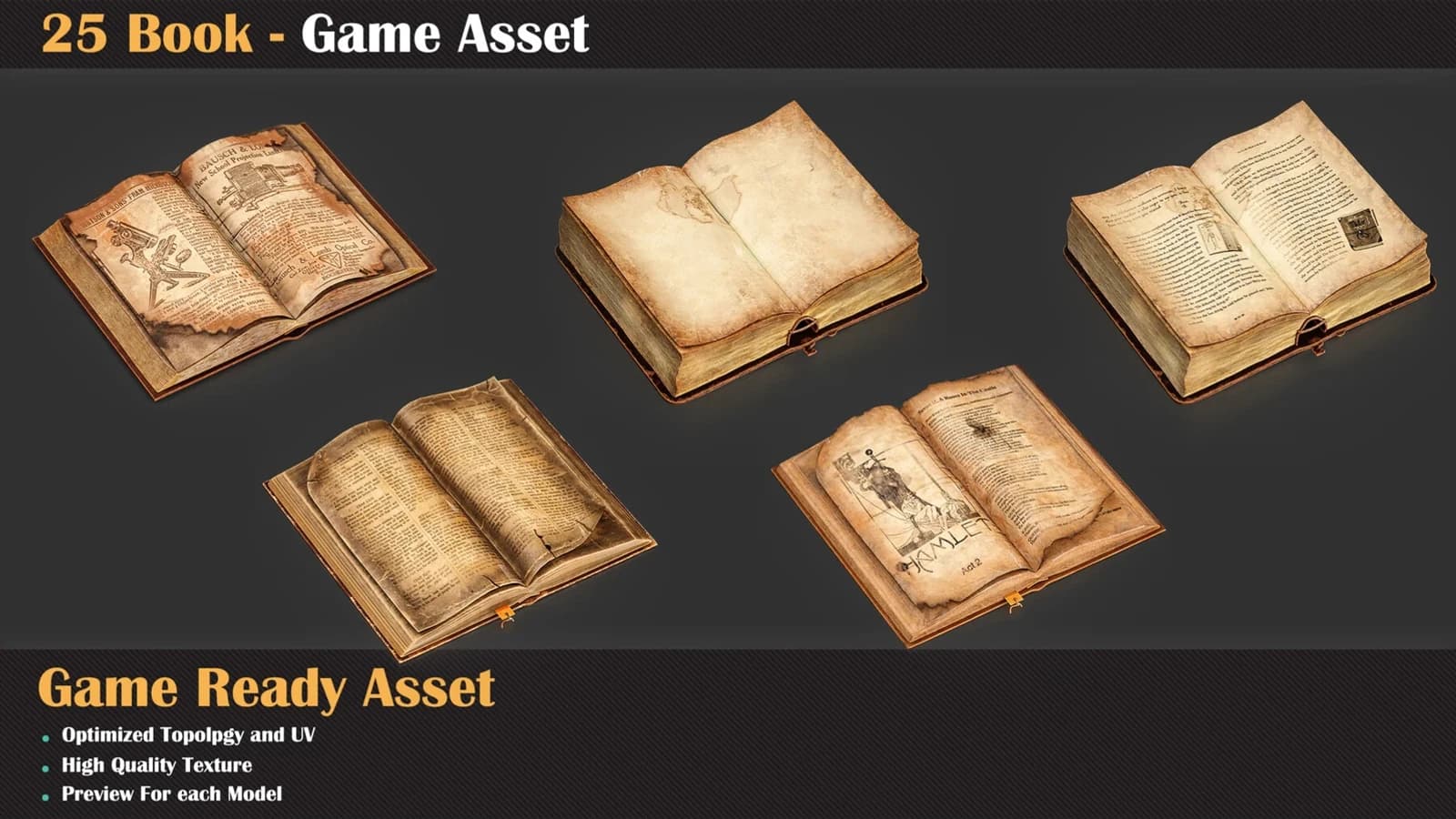 25 Book - Game Asset — preview 3