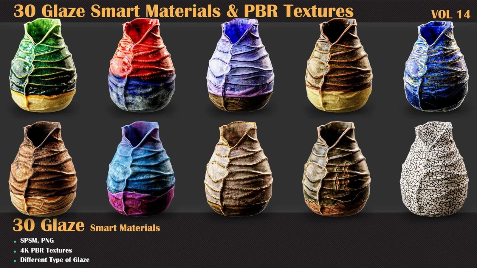 30 Glaze Smart Materials & PBR Textures — VOL 14 — preview 2