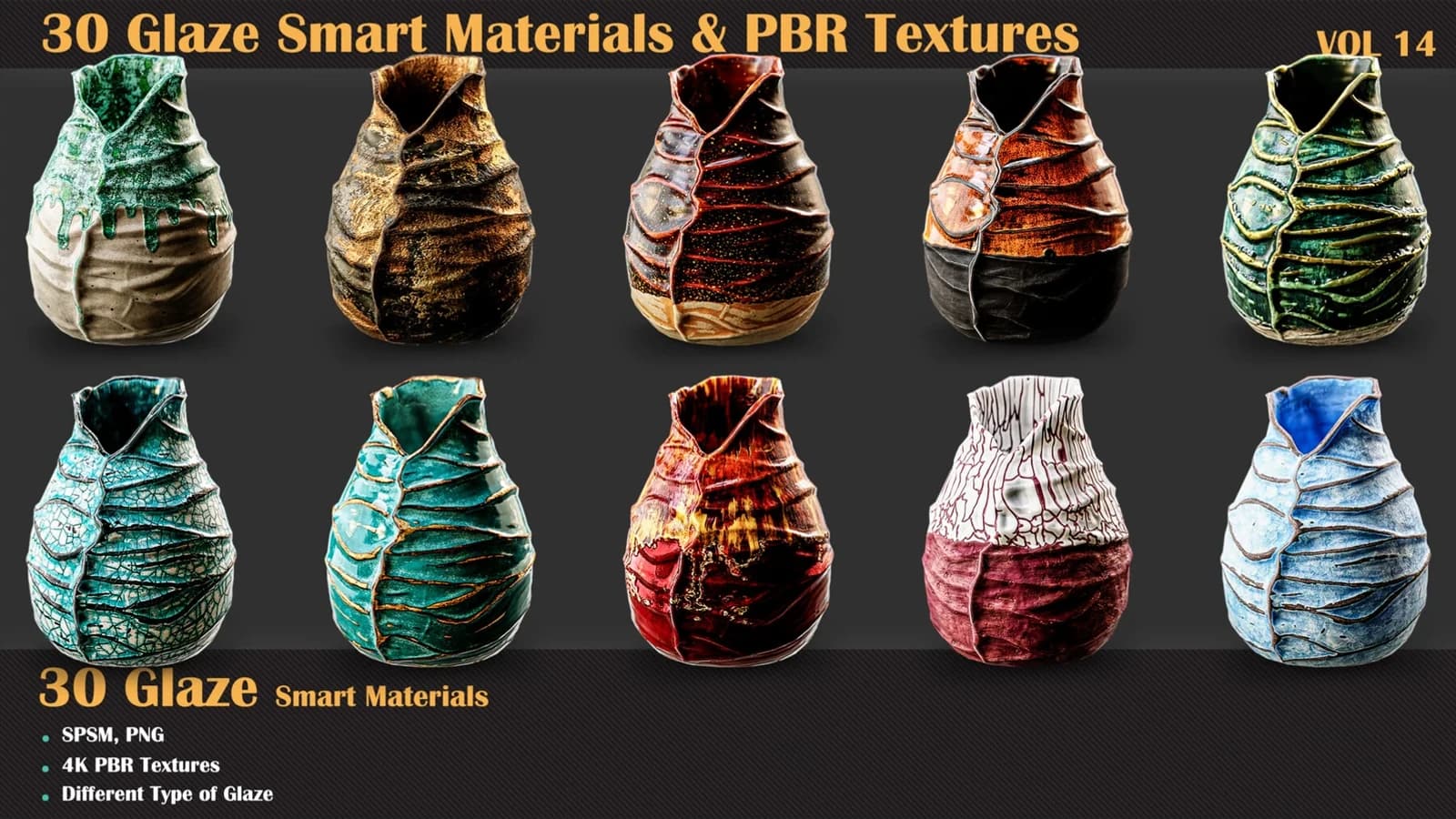 30 Glaze Smart Materials & PBR Textures — VOL 14 — preview 4