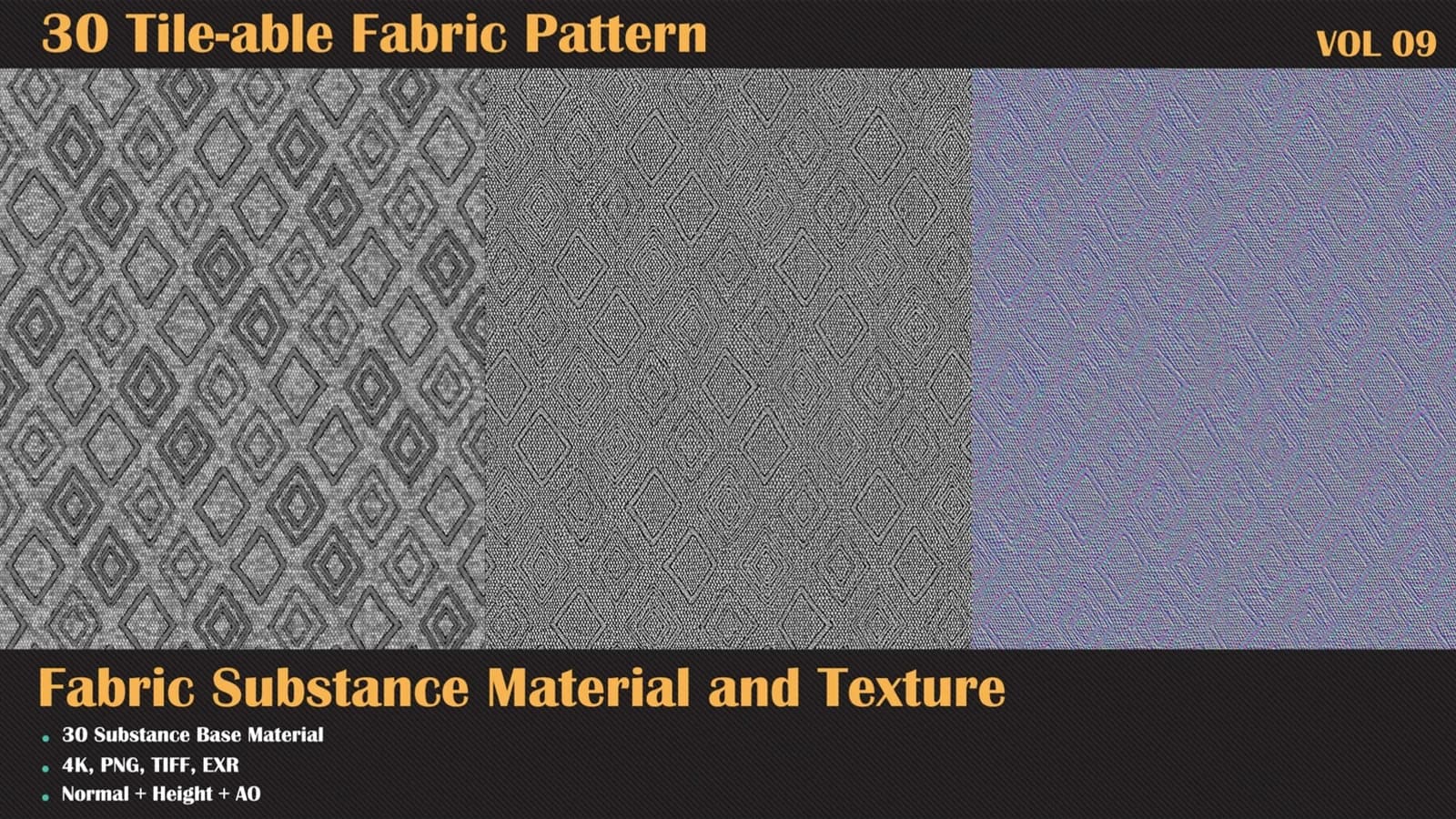 30 Tile-able Fabric Pattern — VOL 09 — preview 7