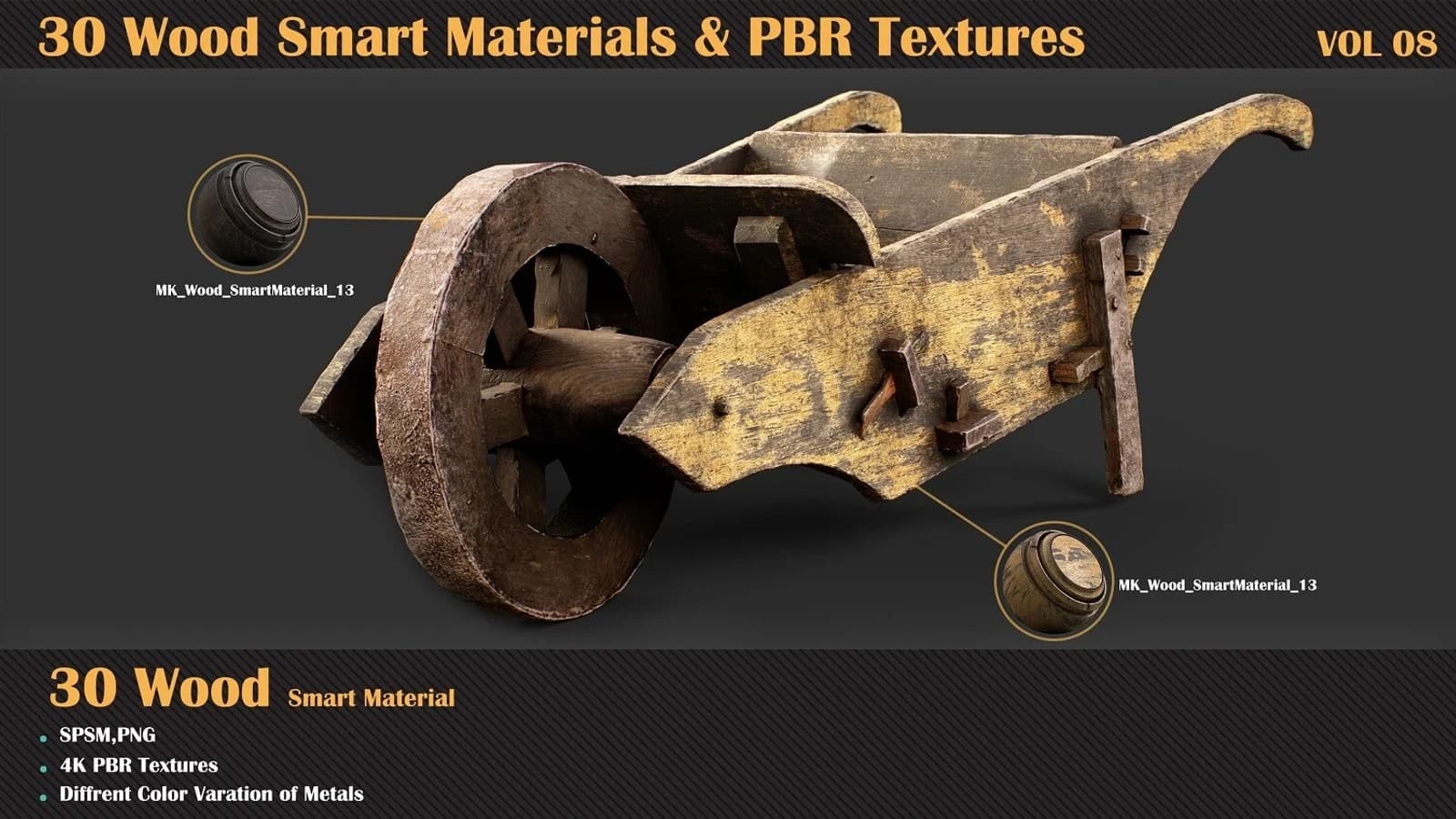 30 Wood Smart Materials & PBR Textures — VOL 08 — preview 2