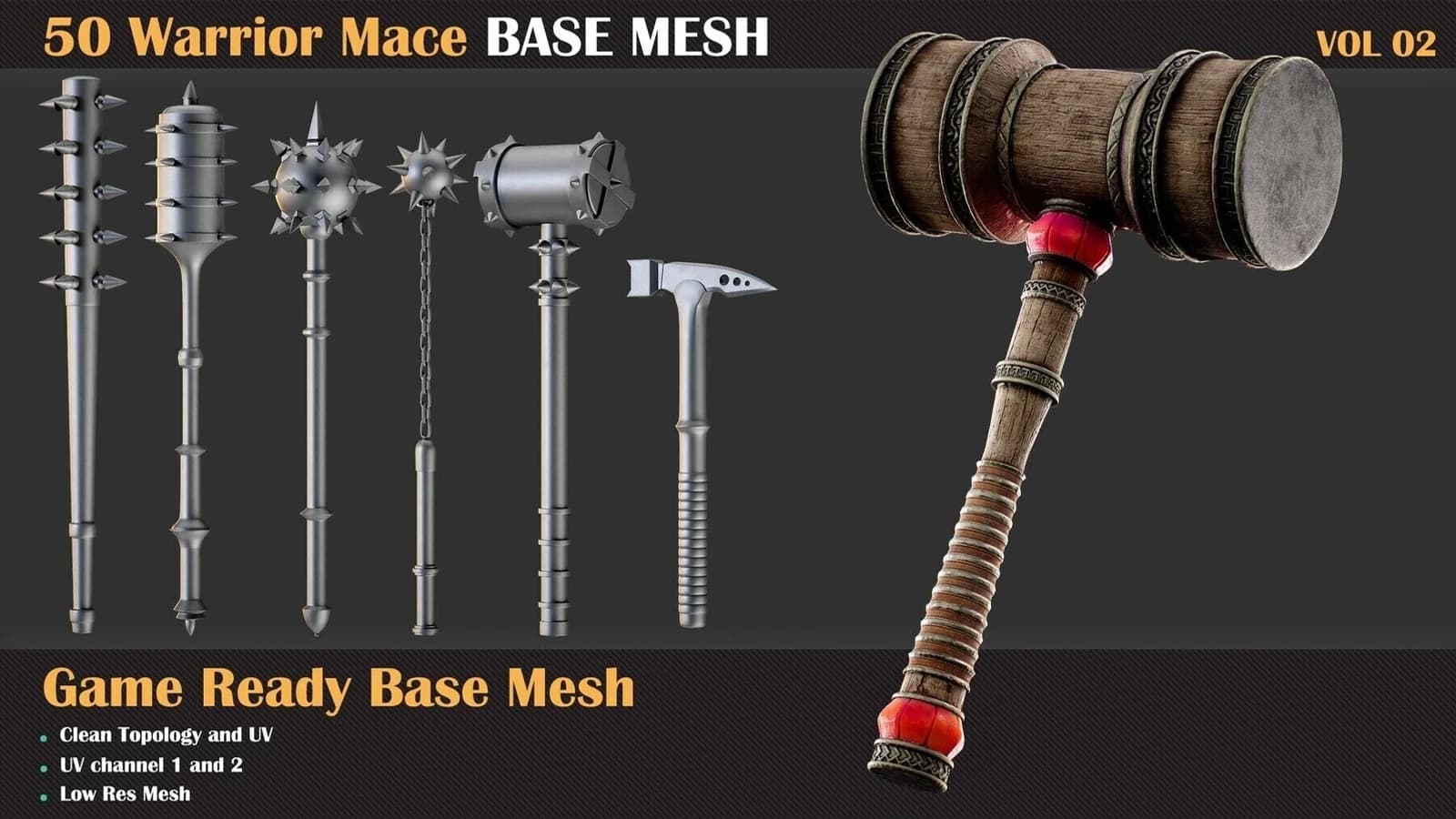 300 Weapons Base Mesh Bundle — preview 7