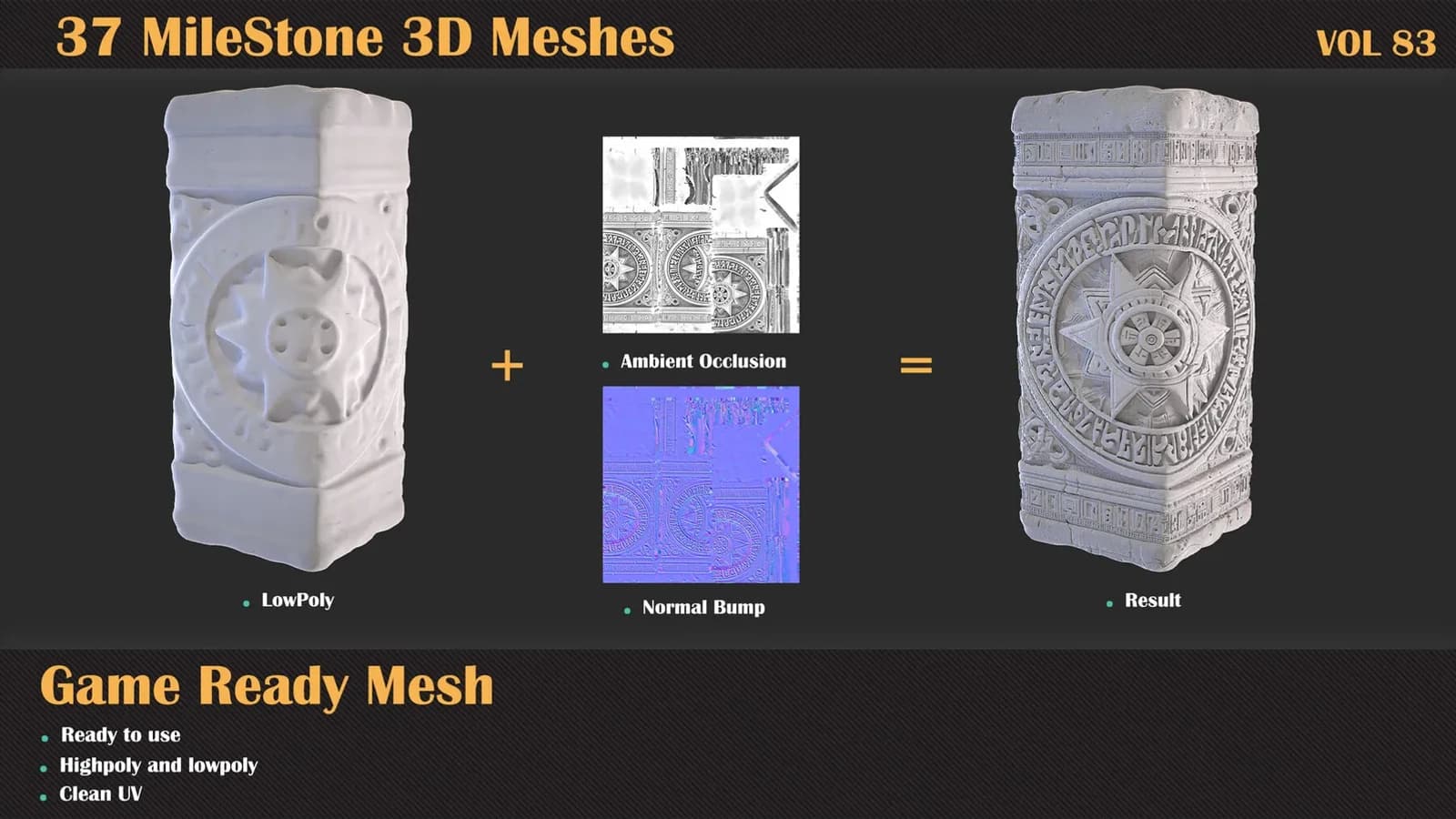 37 Milestone 3D Meshes — VOL 83 — preview 3