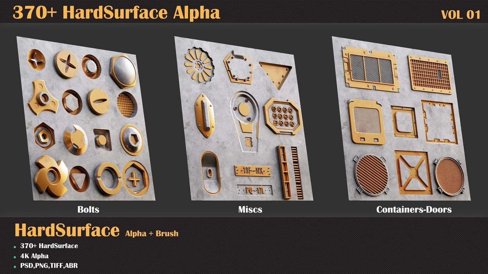 370+ HardSurface Alpha — VOL 01 — preview 4