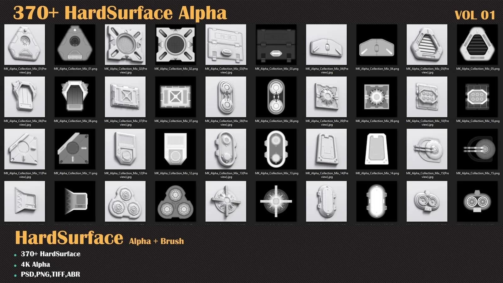 370+ HardSurface Alpha — VOL 01 — preview 5