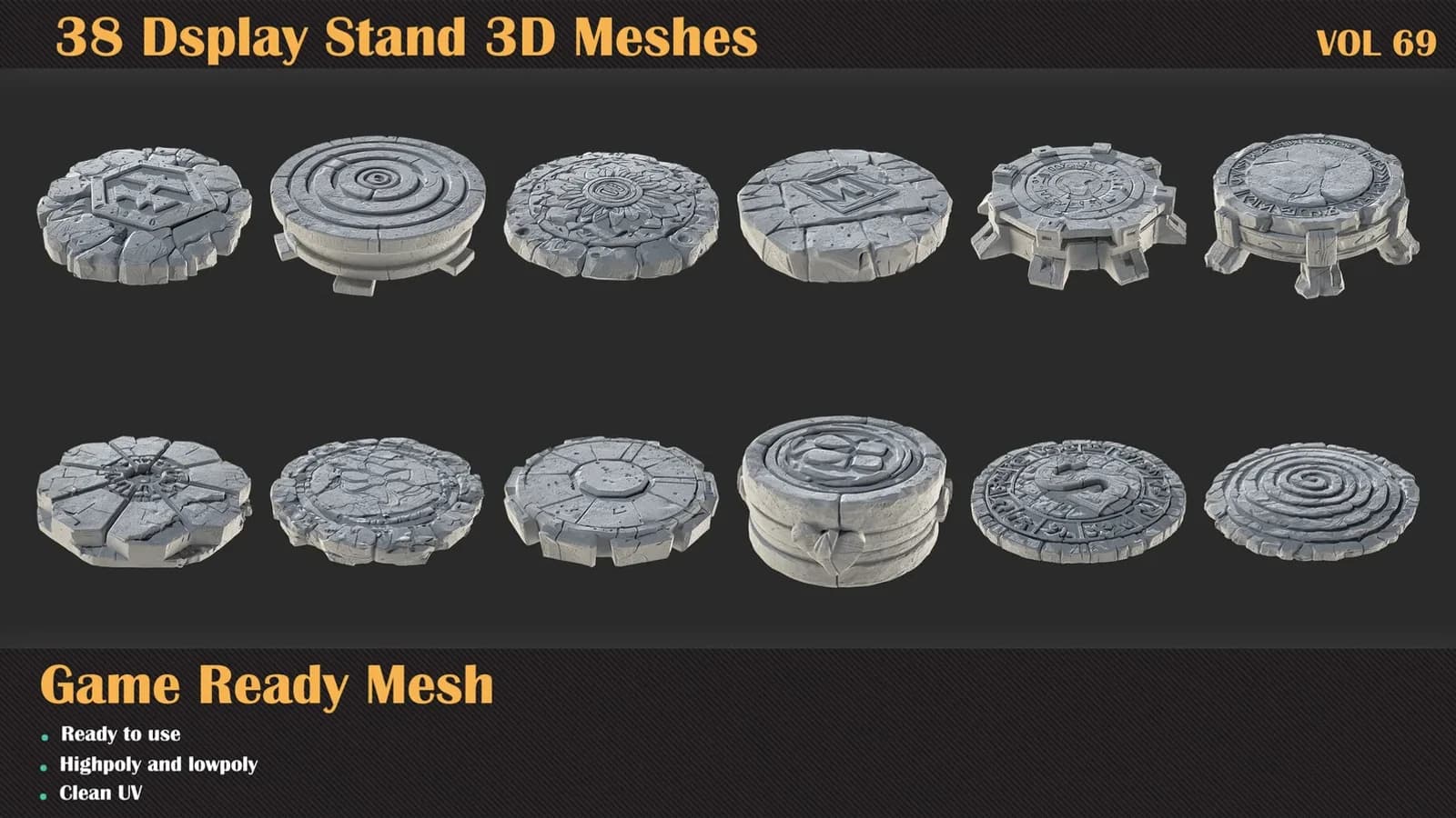 38 Display Stand 3D Meshes — VOL 69 — preview 2