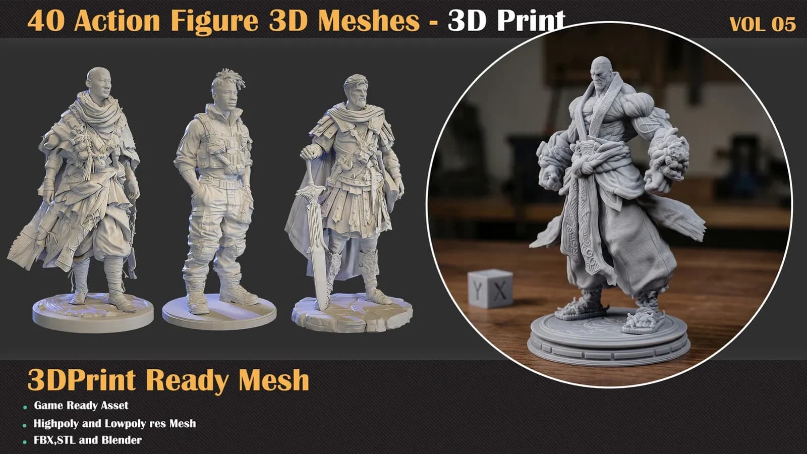 40 Action Figure – 3D Print Ready — VOL 05