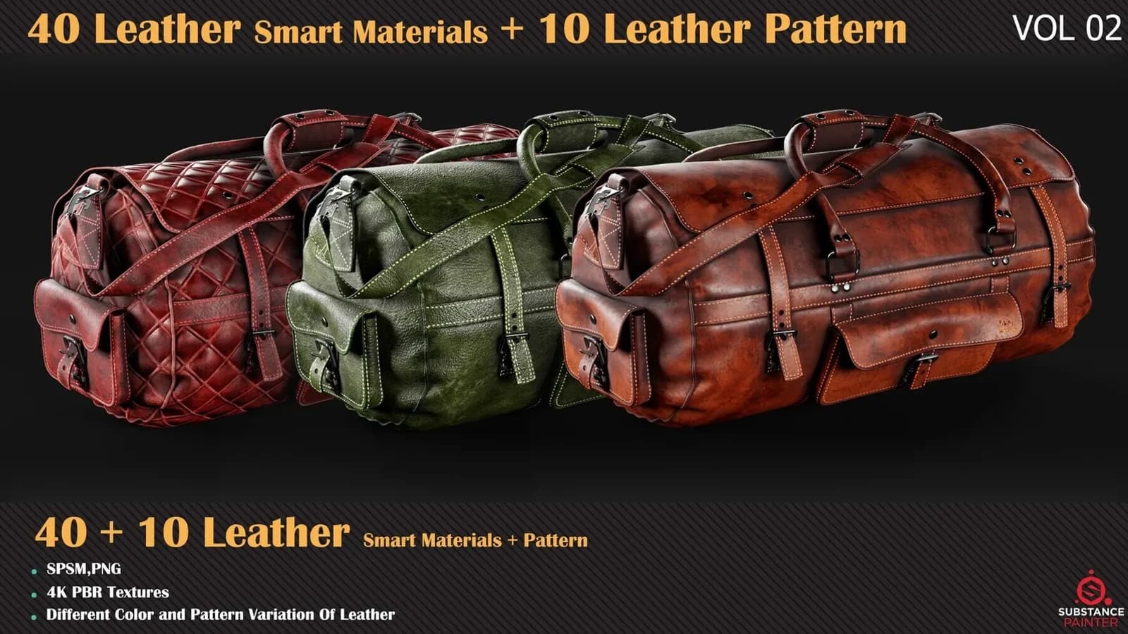 40 Leather Smart Materials + 10 Leather Patterns + Video Tutorials — VOL 06 — preview 2