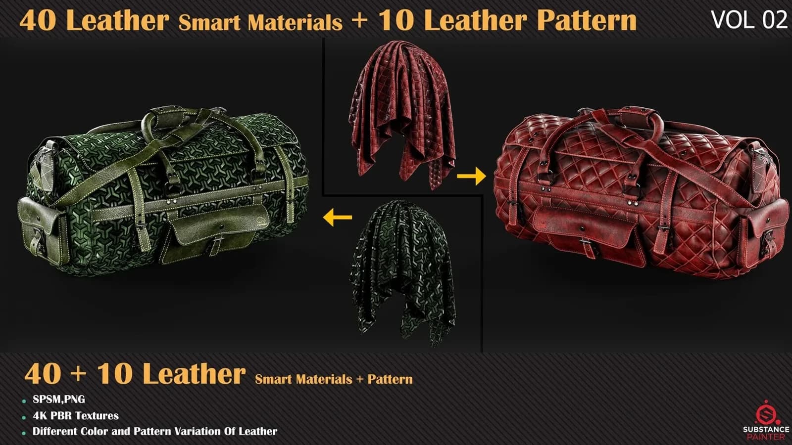 40 Leather Smart Materials + 10 Leather Patterns + Video Tutorials — VOL 06 — preview 3