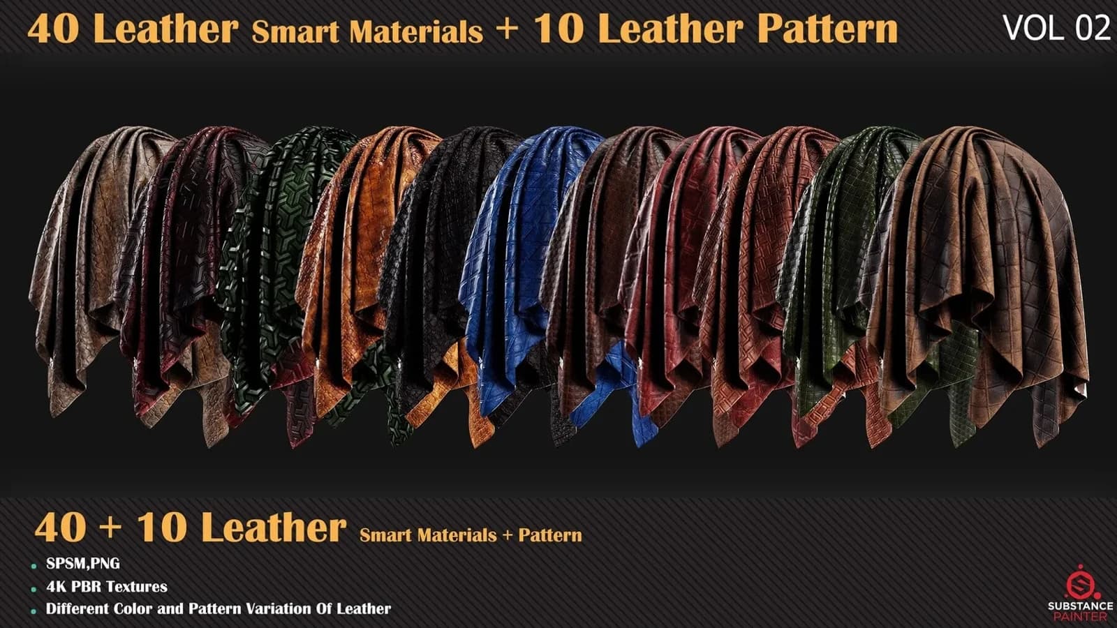 40 Leather Smart Materials + 10 Leather Patterns + Video Tutorials — VOL 06 — preview 6