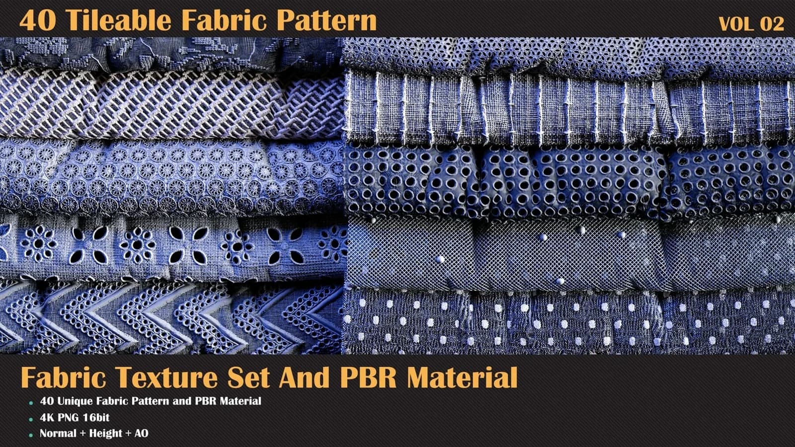 40 Tileable Fabric Pattern — VOL 02 — preview 2