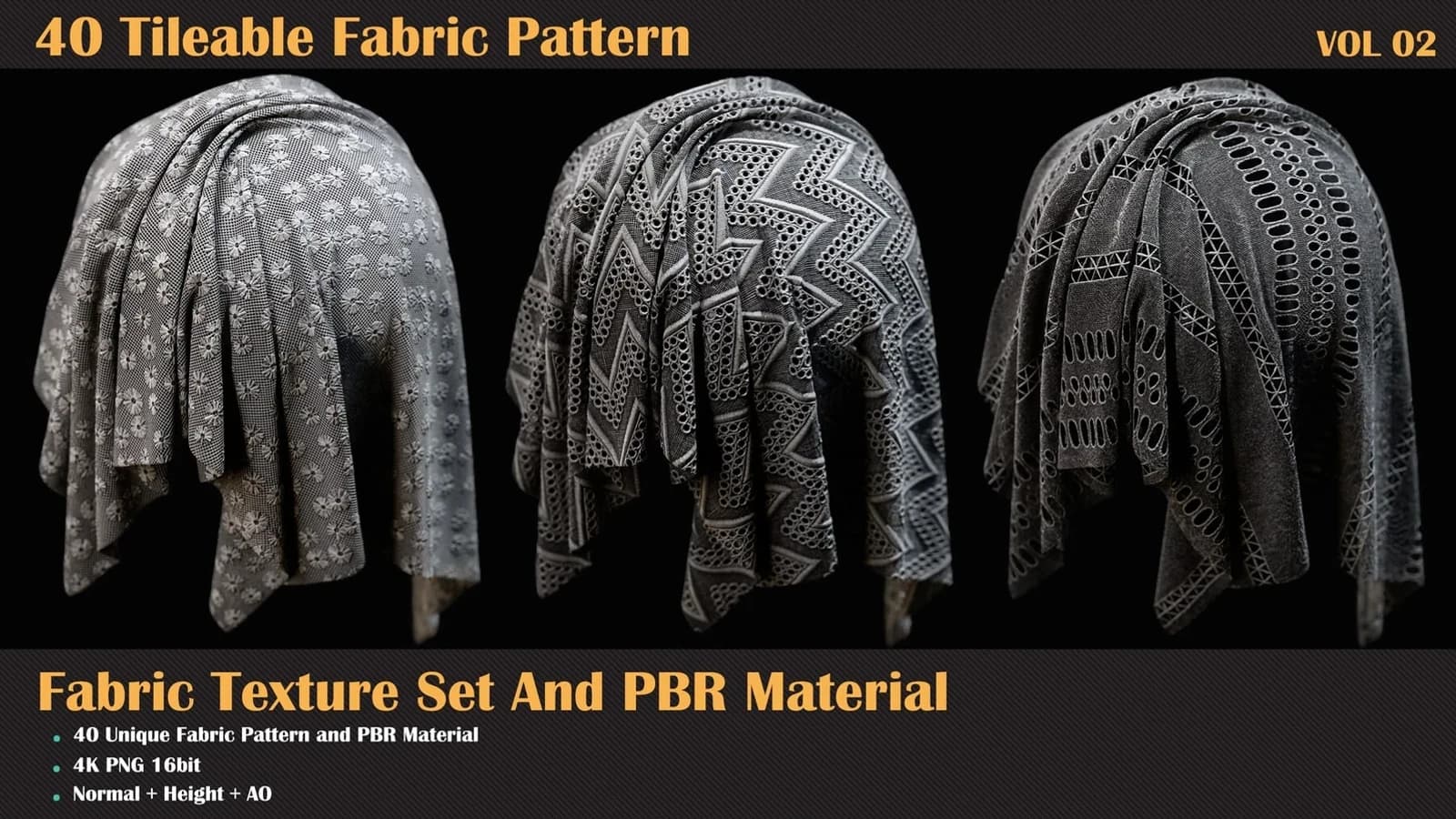 40 Tileable Fabric Pattern — VOL 02 — preview 3