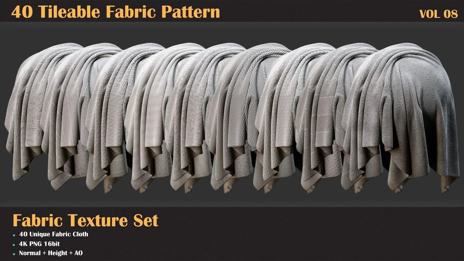 40 Tileable Fabric Pattern — VOL 08 — preview 5