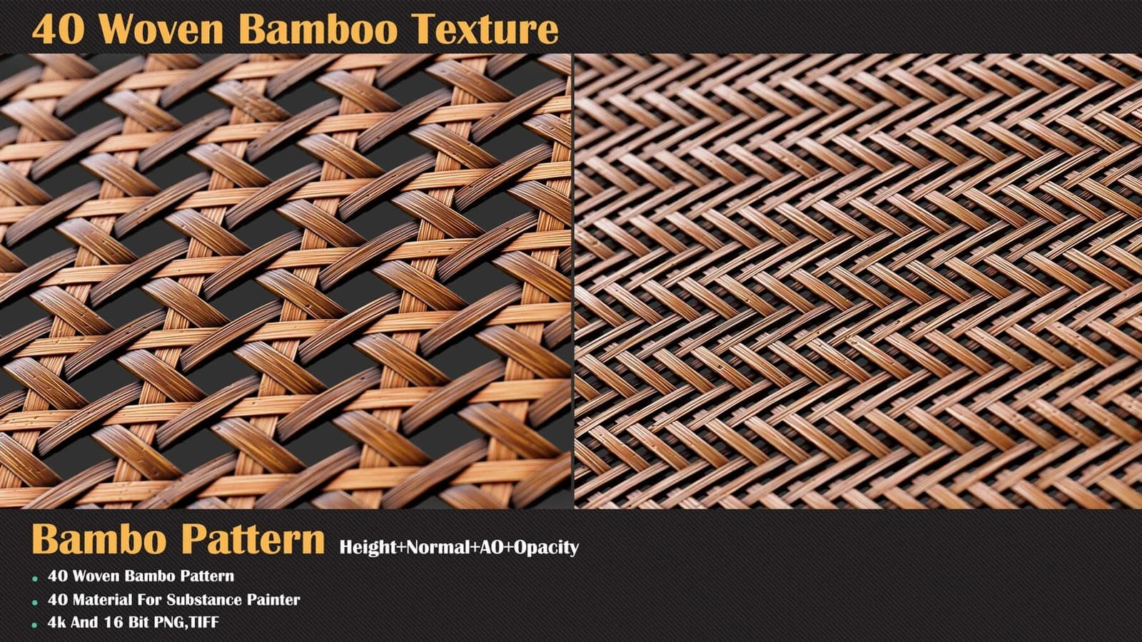 40 Woven Bamboo Texture — preview 4