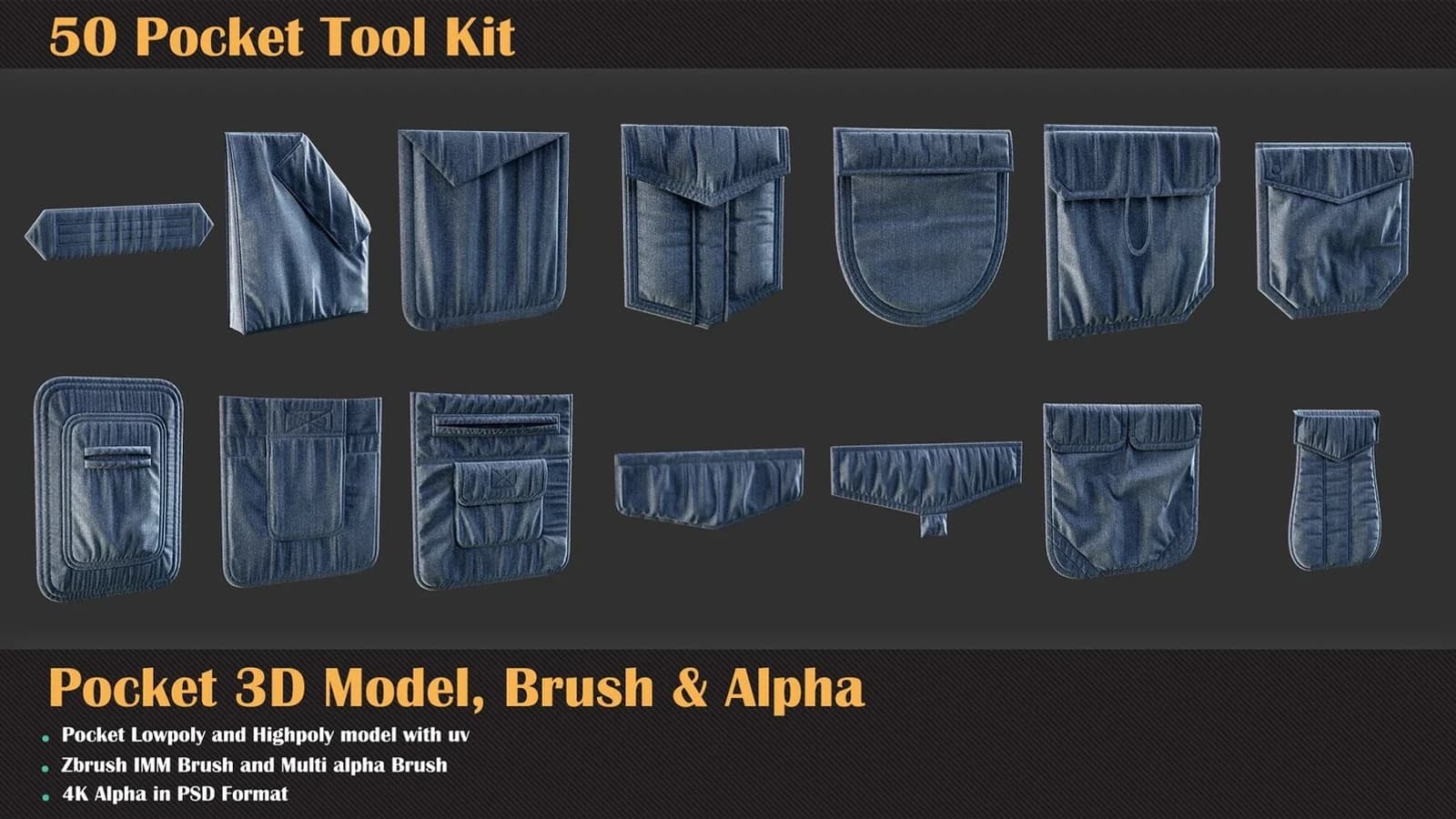 50 Pocket Tool Kit ( 3DModel, Brush, Alpha ) — preview 8