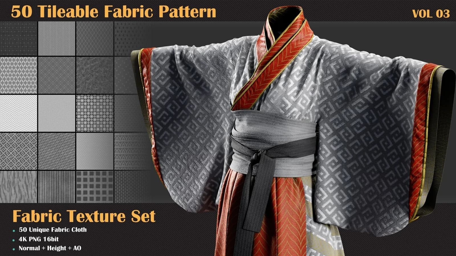50 Tileable Fabric Pattern — VOL 03