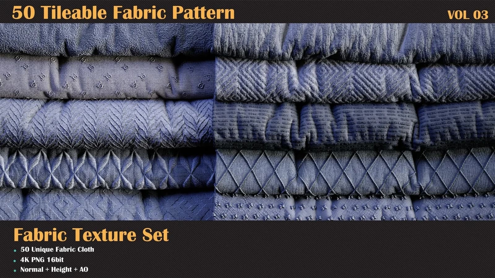 50 Tileable Fabric Pattern — VOL 03 — preview 4