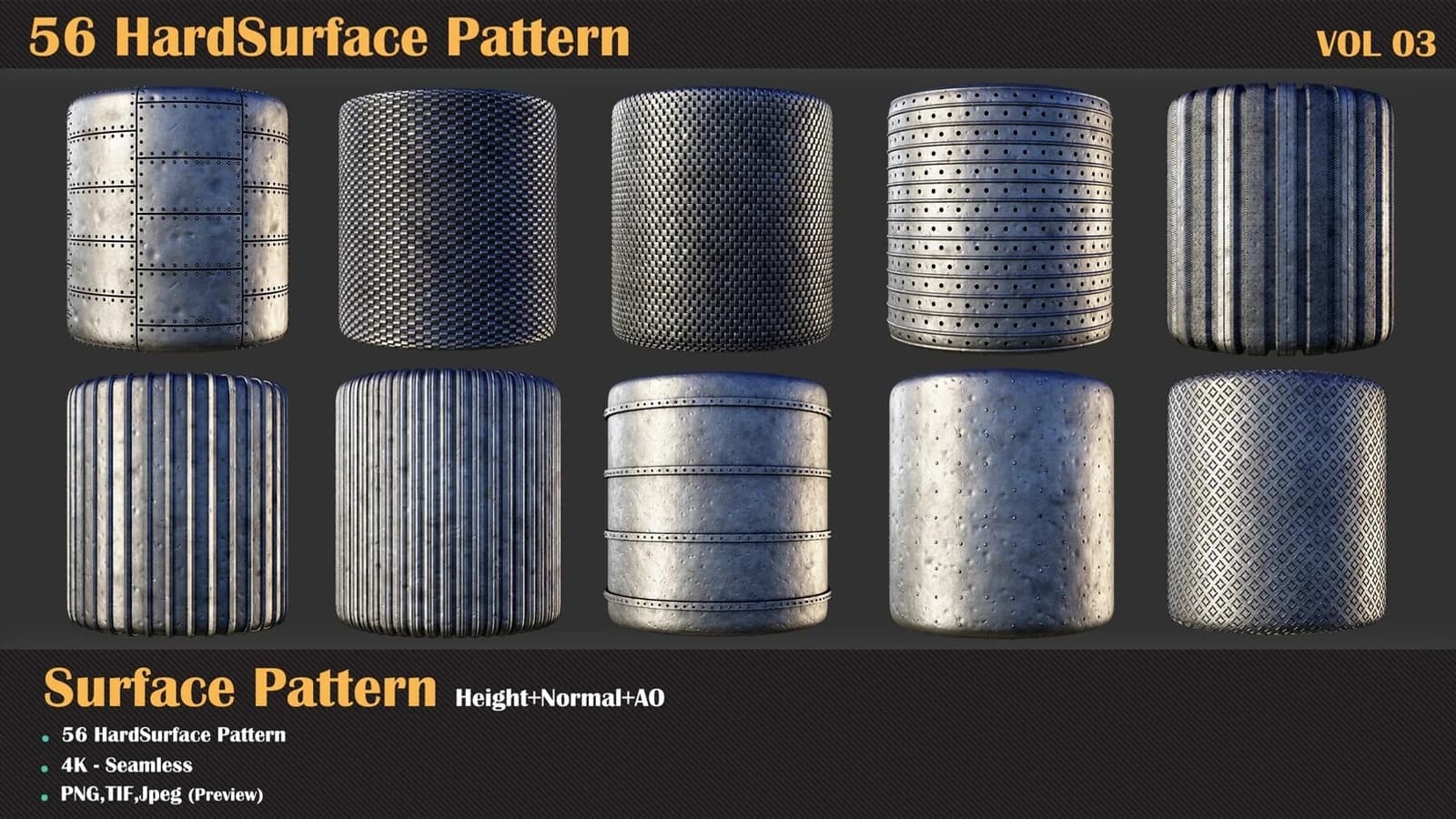 56 Hardsurface Pattern — VOL 03 — preview 9