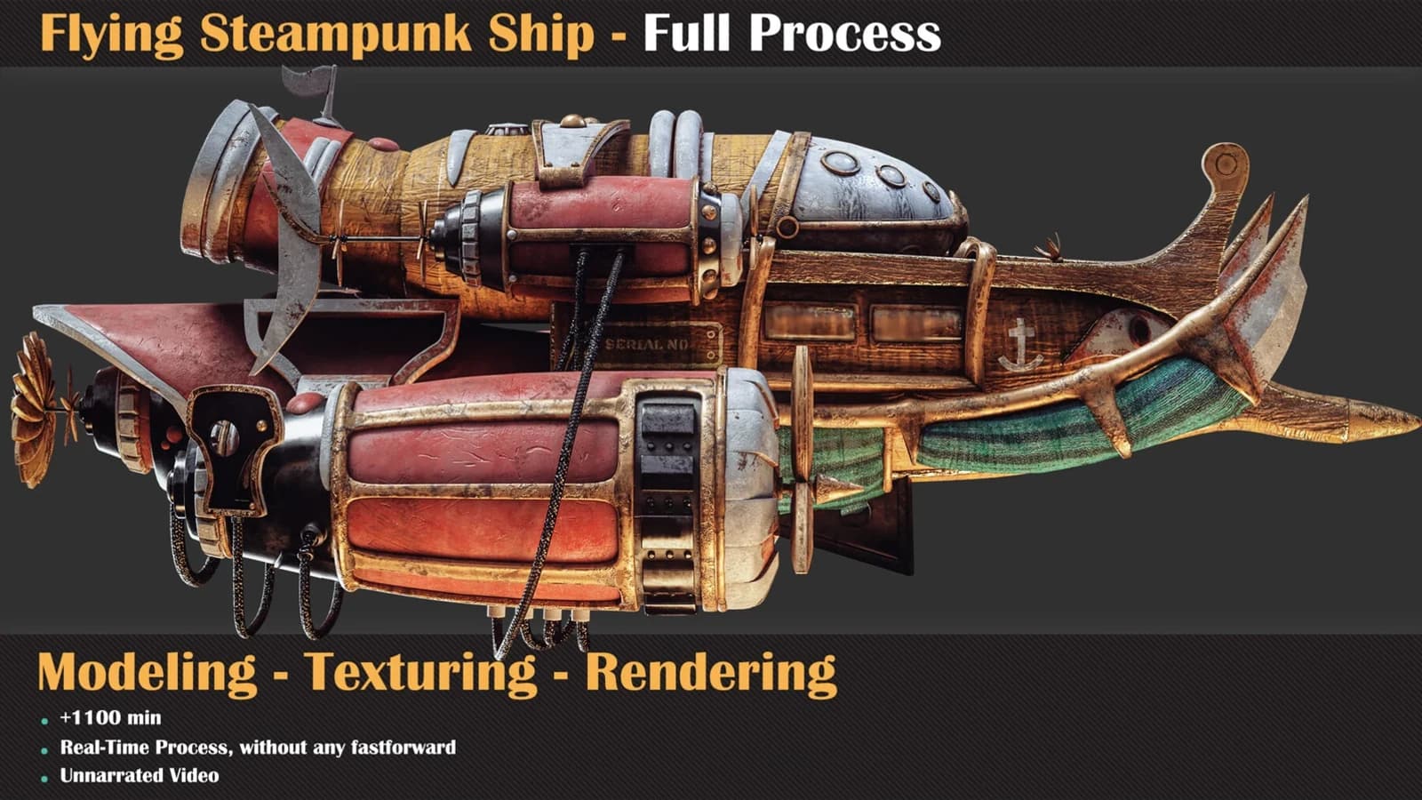 Flying Steampunk Ship - Full Tutorial — preview 4