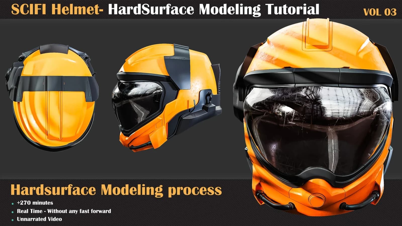Hardsurface Tutorial Collection — VOL 03 - Scifi Helmet — preview 2