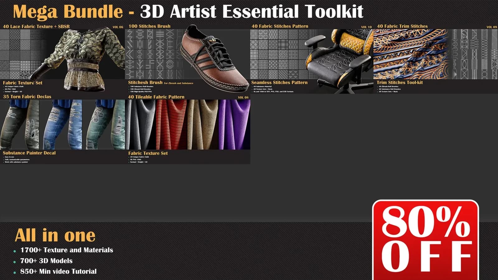 Mega Bundle 3DArtist Essential Toolkit — preview 3