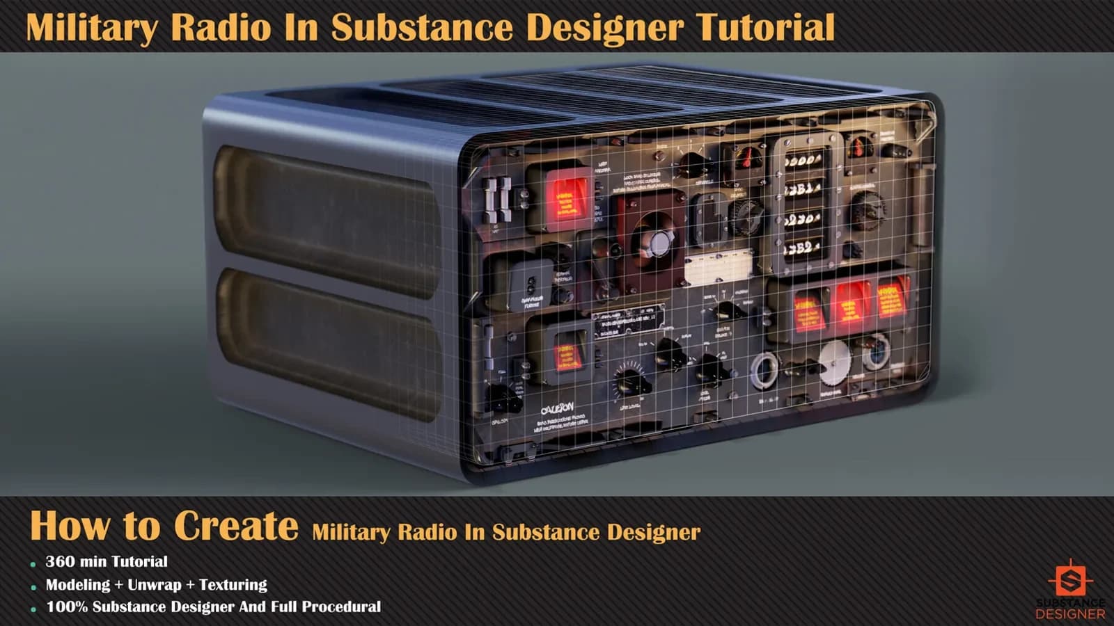 Military Radio In Substance Designer Tutorial — preview 3