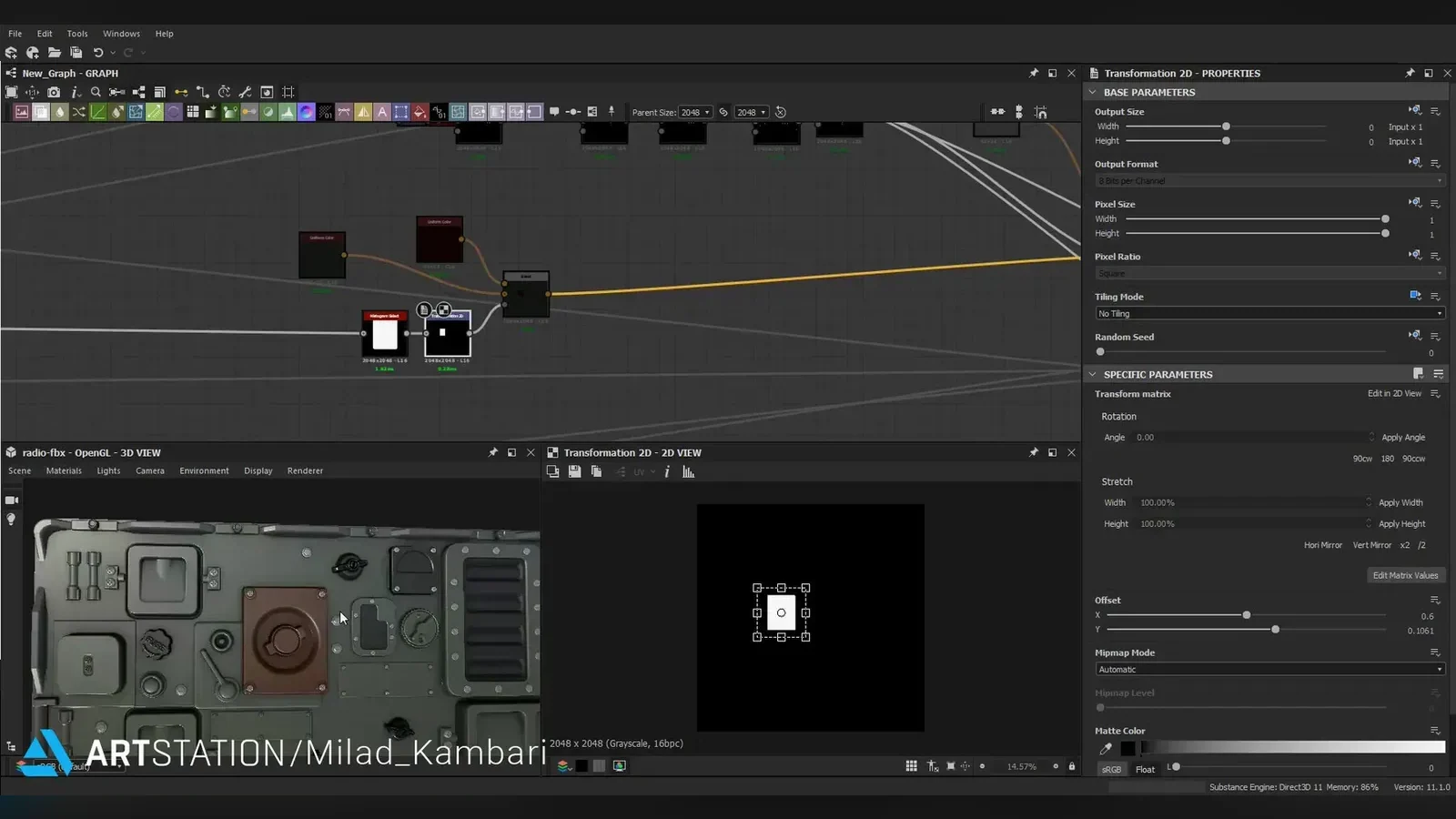 Military Radio In Substance Designer Tutorial — preview 6