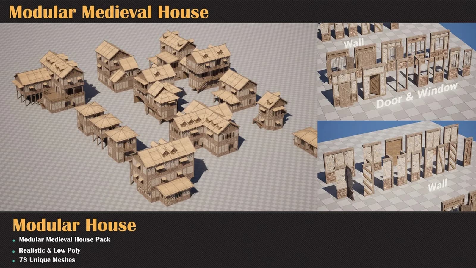 Modular Medieval House Pack — preview 5