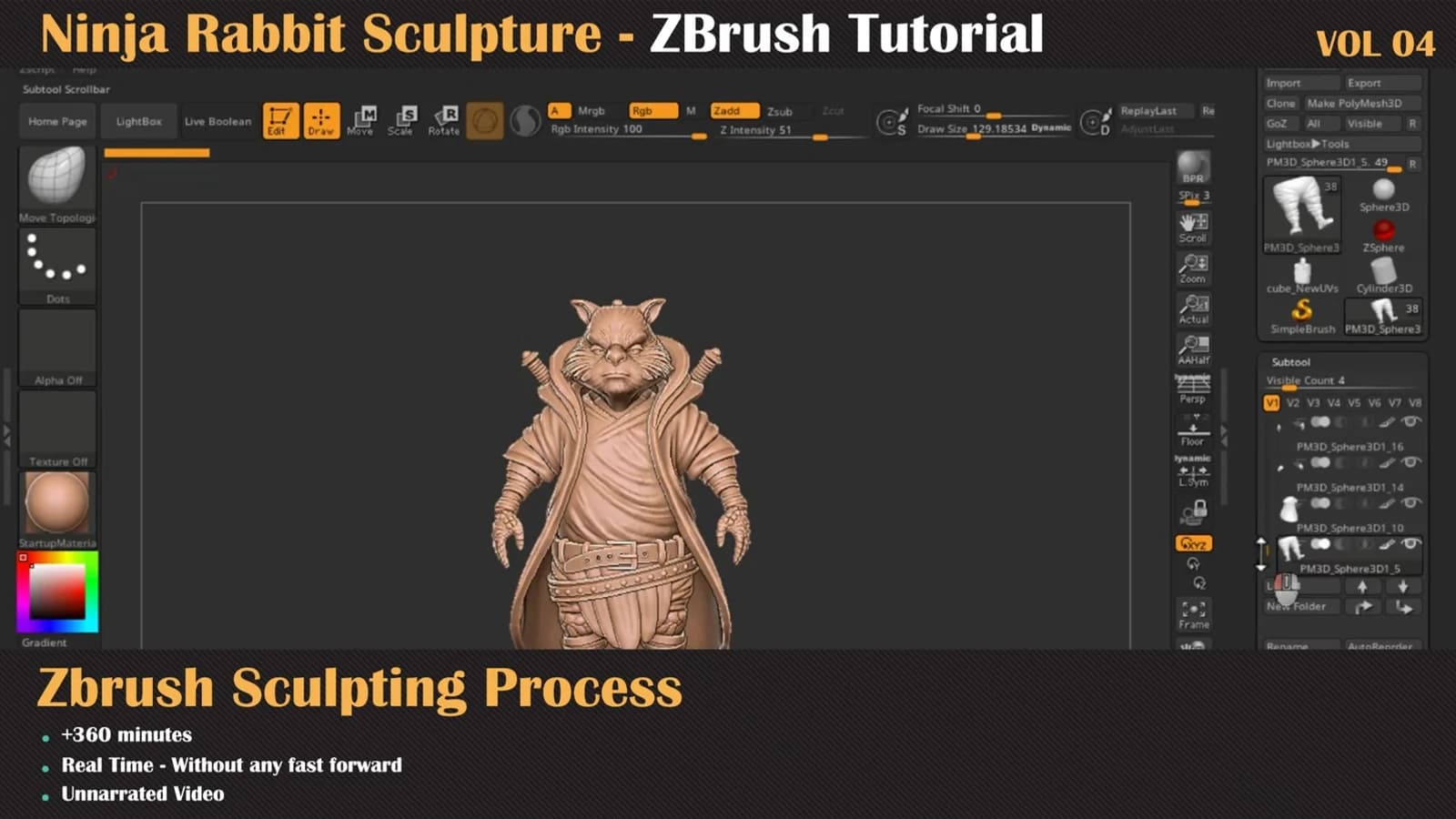 Ninja Rabbit - ZBrush Sculpture Series — VOL 05 — preview 5