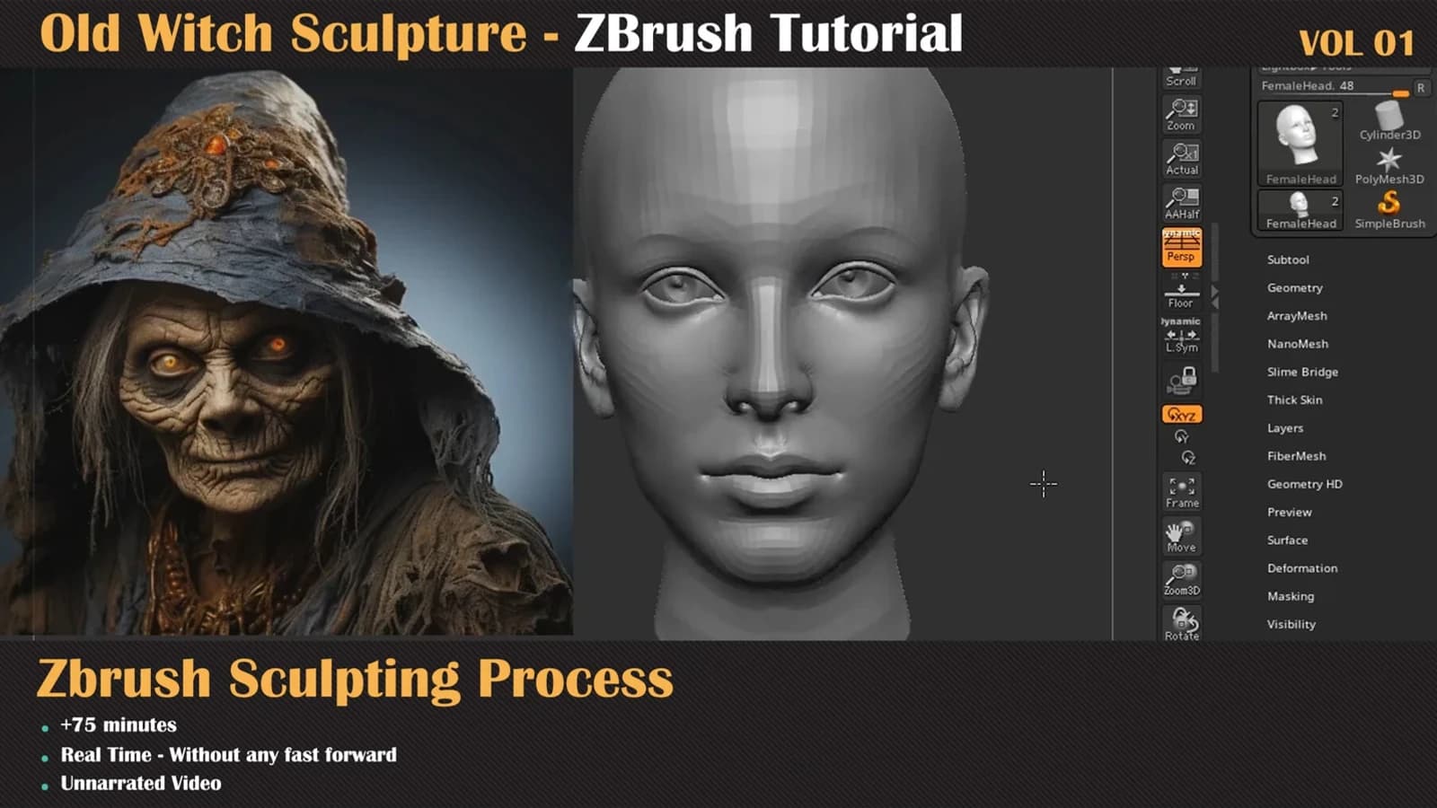 Old Witch - ZBrush Sculpture Series — VOL 01 — preview 3
