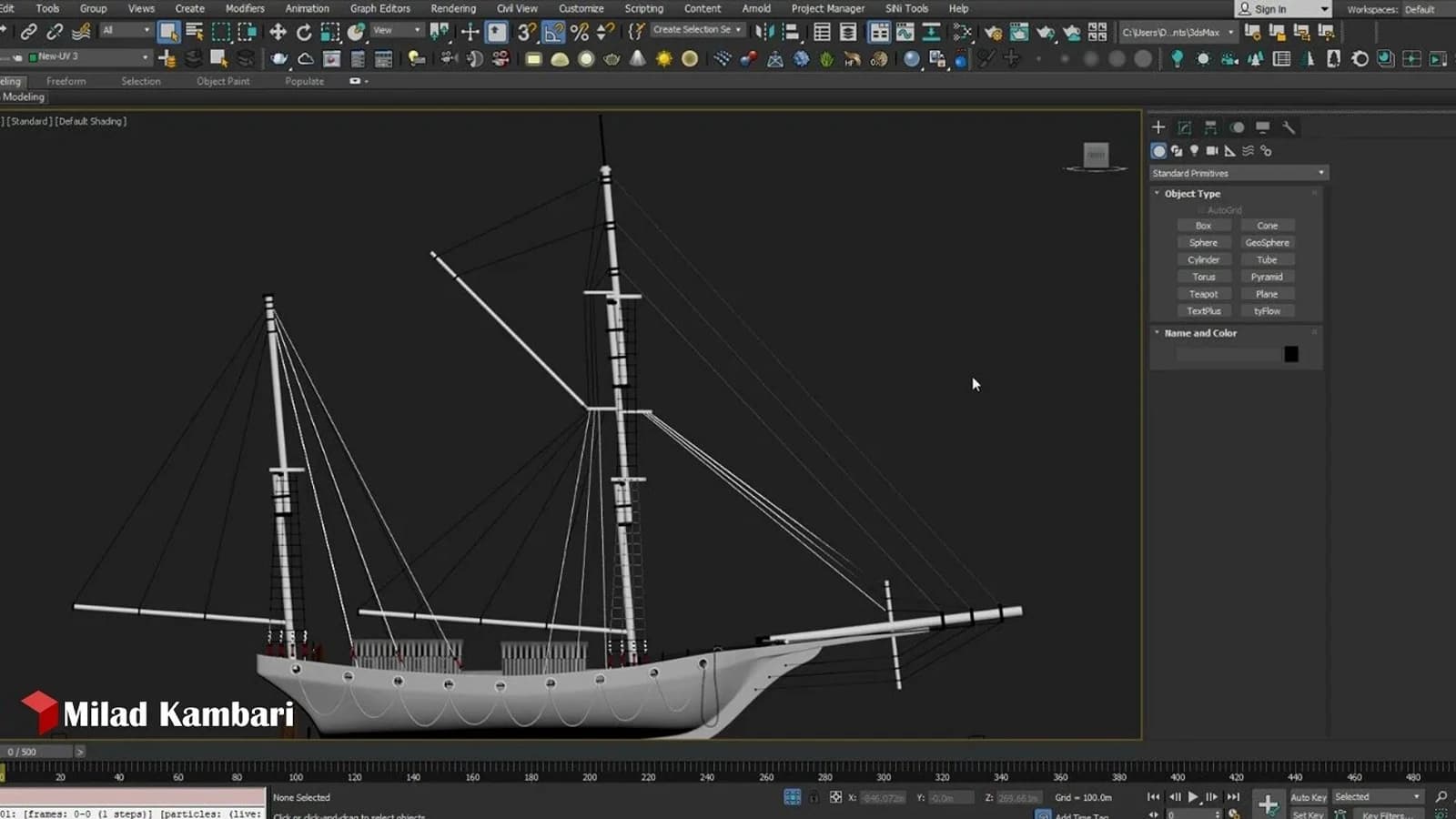 Sailing Boat Tutorial ( Modeling, Texturing, Lighting) — preview 5