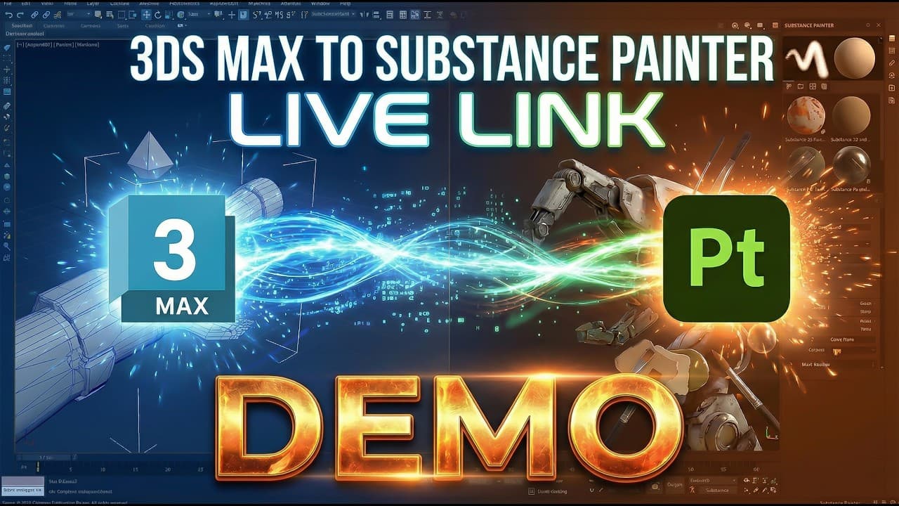 Substance Painter to 3DMAX Live Link Demo