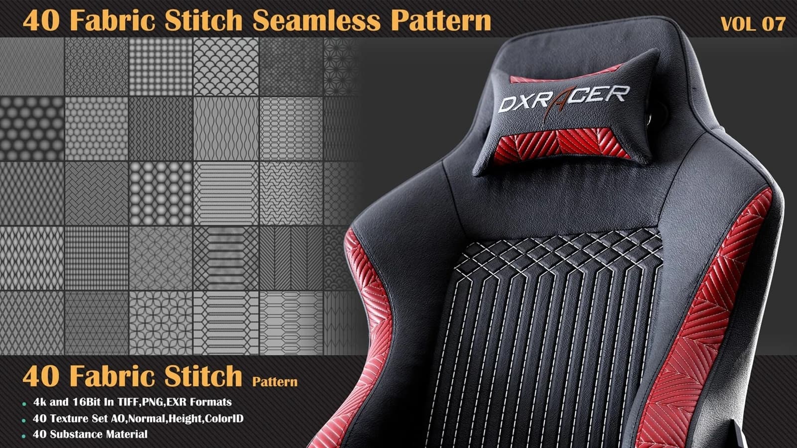 40 Fabric Stitch Seamless Pattern — VOL 07