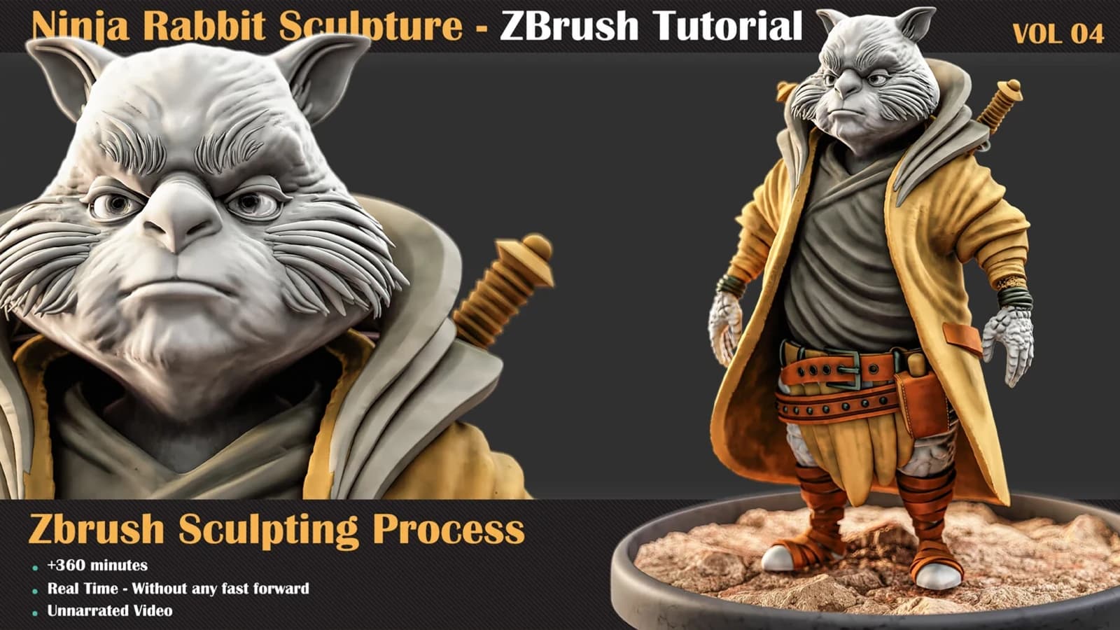 Ninja Rabbit - ZBrush Sculpture Series — VOL 05