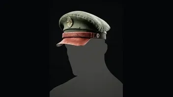 Military hat turntable, textured in Substance Painter
